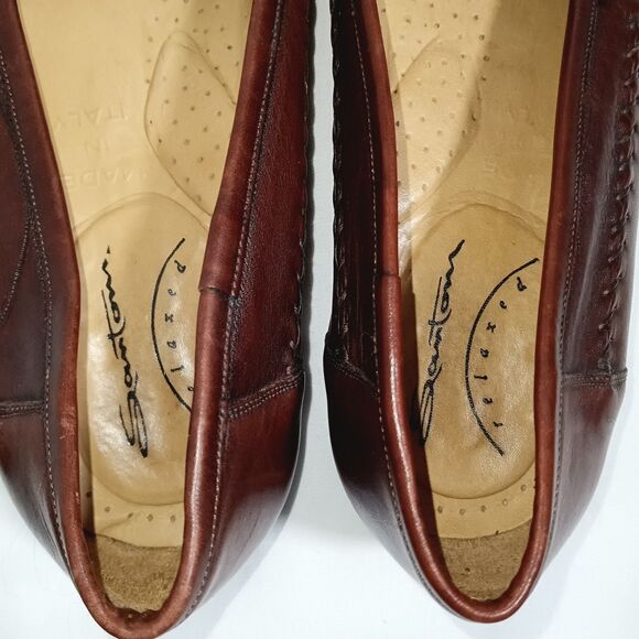 Santoni Leather Slip On Loafer Mens 11.5 D Made In Italy Brown 18865 main image 5